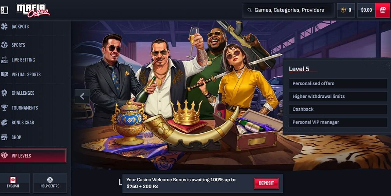 Mafiacasino Live Casino mit echten Dealern